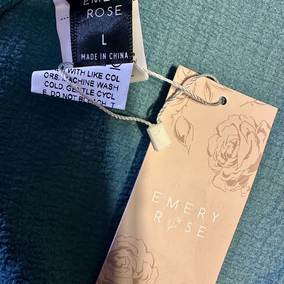 NWT: Emery Rose overalls - close to a mint green color or mint green and teal. - Picture 5 of 5